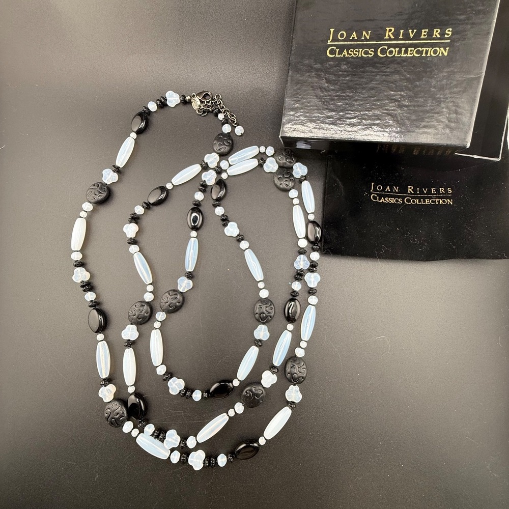 Joan Rivers Necklace Moon Glow Flapper Opera‎ 56"